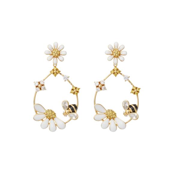 KATE SPADE New York Dazzling Daisies Statement Hoops - Picture 1 of 8